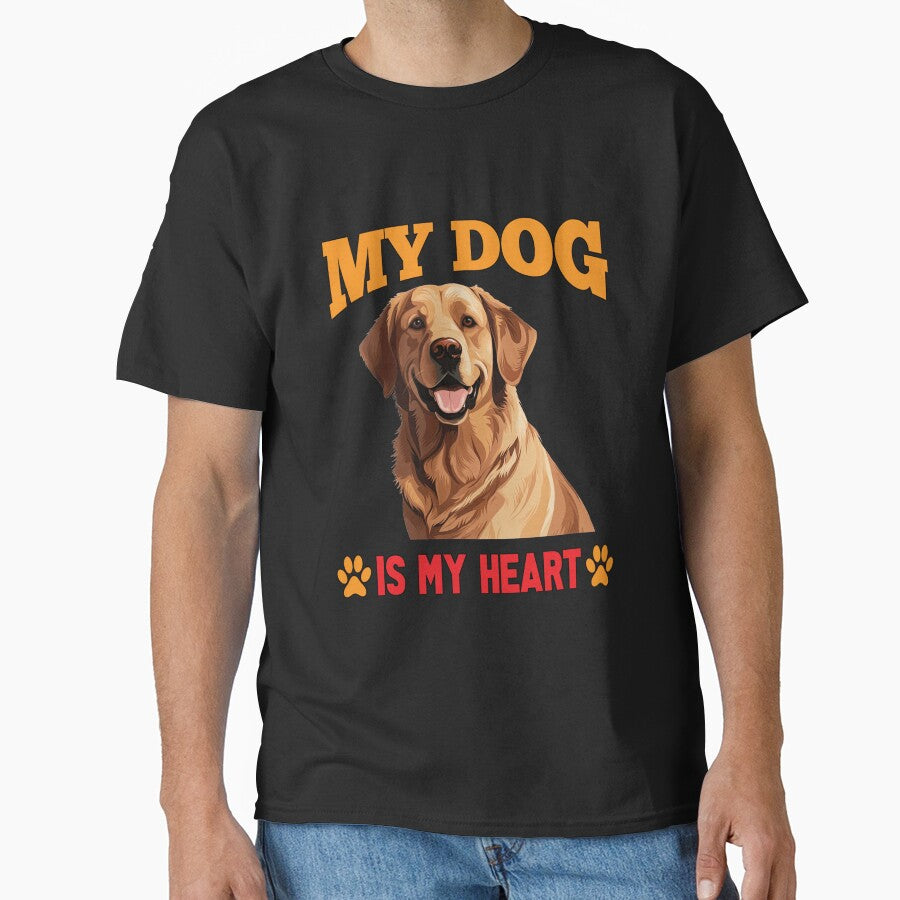 Golden Retriever Owner My Dog Is My Heart by fantasticdesign T-Shirts, Hoodie, Sweatshirt | BlankRebels.com (Image 1)