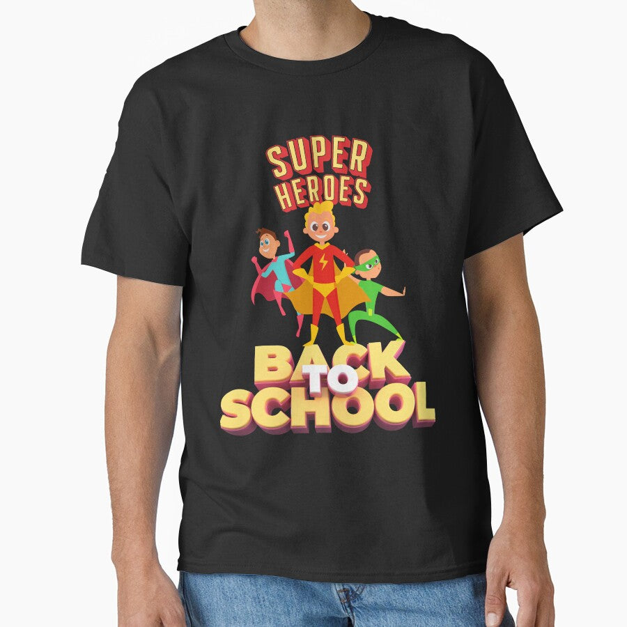 Back to School Superheroes Comic Tees for Students by BunBuntheDog- Hoodie, Sweatshirt | BlankRebels.com (Image 1)