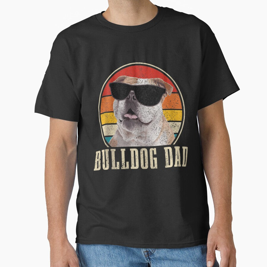 s Bulldog Dad Funny Vintage Sunglasses Dog English Bulldog by dhtsouque4 T-Shirts, Hoodie, Sweatshirt (Image 1)
