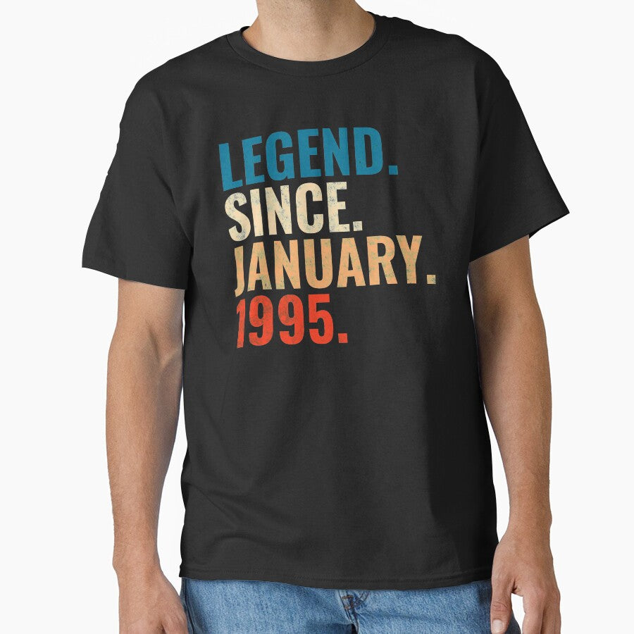 Legend Since January 1995 Retro Vintage by Teelogic T-Shirts, Hoodie, Sweatshirt | BlankRebels.com (Image 1)