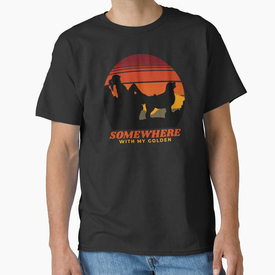 Somewhere With My Golden Retriever Women's Mom Gift by Guarddogdrive T-Shirts, Hoodie, Sweatshirt | BlankRebels.com (Image 1)