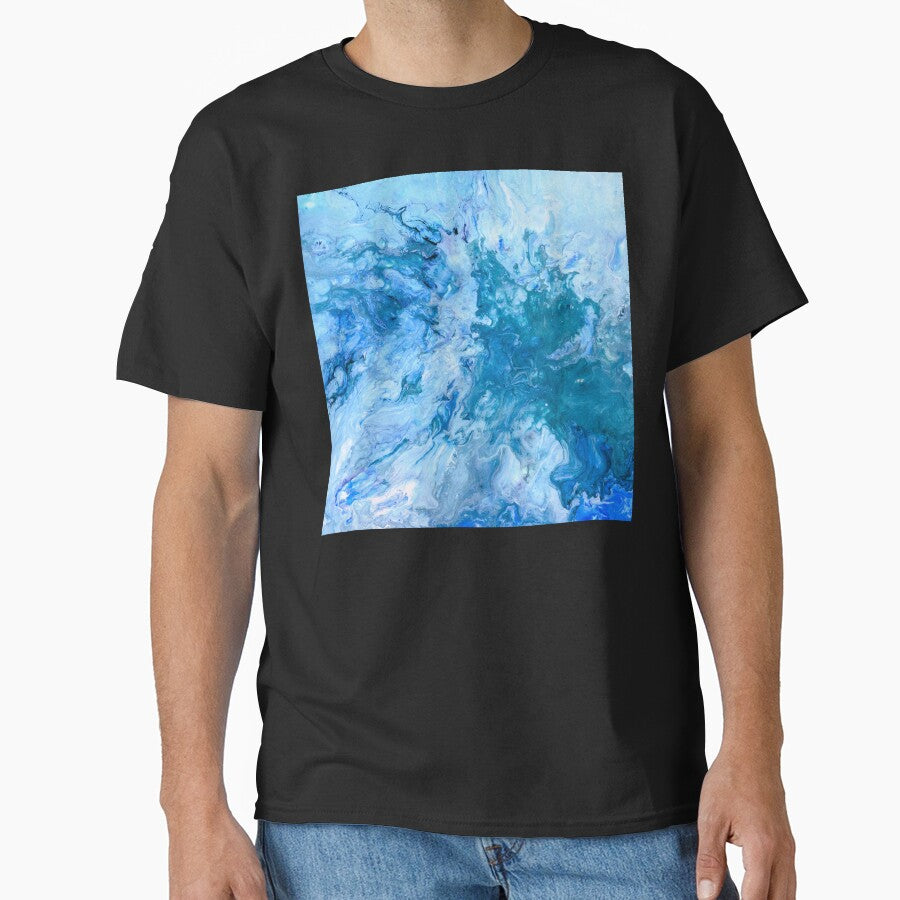 Foamy Ocean Blue Waves by Stylish Printing T-Shirts, Hoodie, Sweatshirt | BlankRebels.com (Image 1)