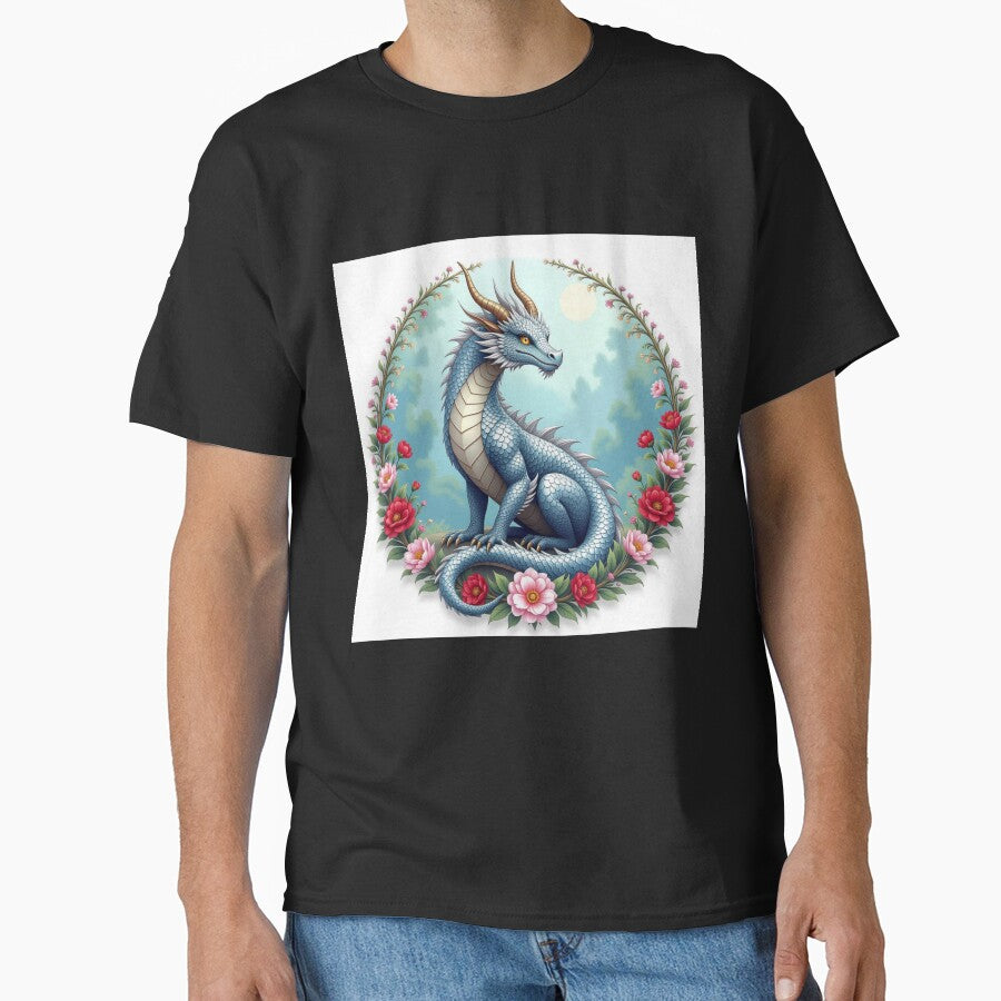 Dragon And Flowers by Planetporridge T-Shirts, Hoodie, Sweatshirt | BlankRebels.com (Image 1)