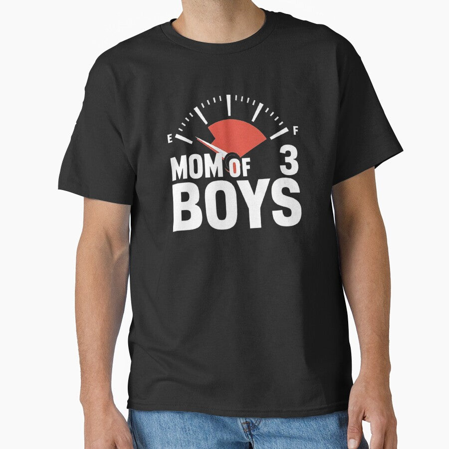 Mom of 3 Boys - Funny Motherhood Fuel Gauge by love3617 T-Shirts, Hoodie, Sweatshirt | BlankRebels.com (Image 1)