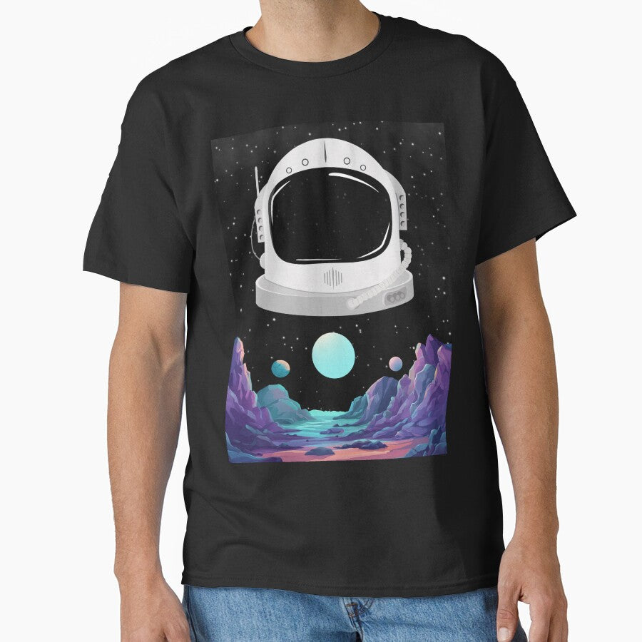 ASTRONAUT GRAPHIC SPACE HELMET DESIGN by OnlineTshirtMan T-Shirts, Hoodie, Sweatshirt | BlankRebels.com (Image 1)
