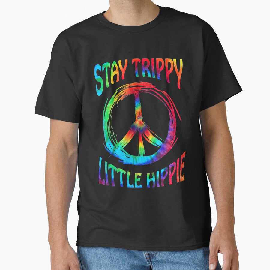 Vintage Retro Stay Trippy LIttle Hippie Peace Love by AntonetteSimo T-Shirts, Hoodie, Sweatshirt | BlankRebels.com (Image 1)