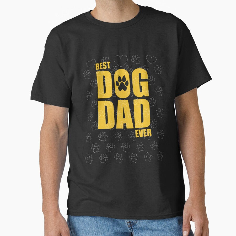 Best Dog Dad Ever Funny Design for Dog Lovers by NH2019 T-Shirts, Hoodie, Sweatshirt | BlankRebels.com (Image 1)