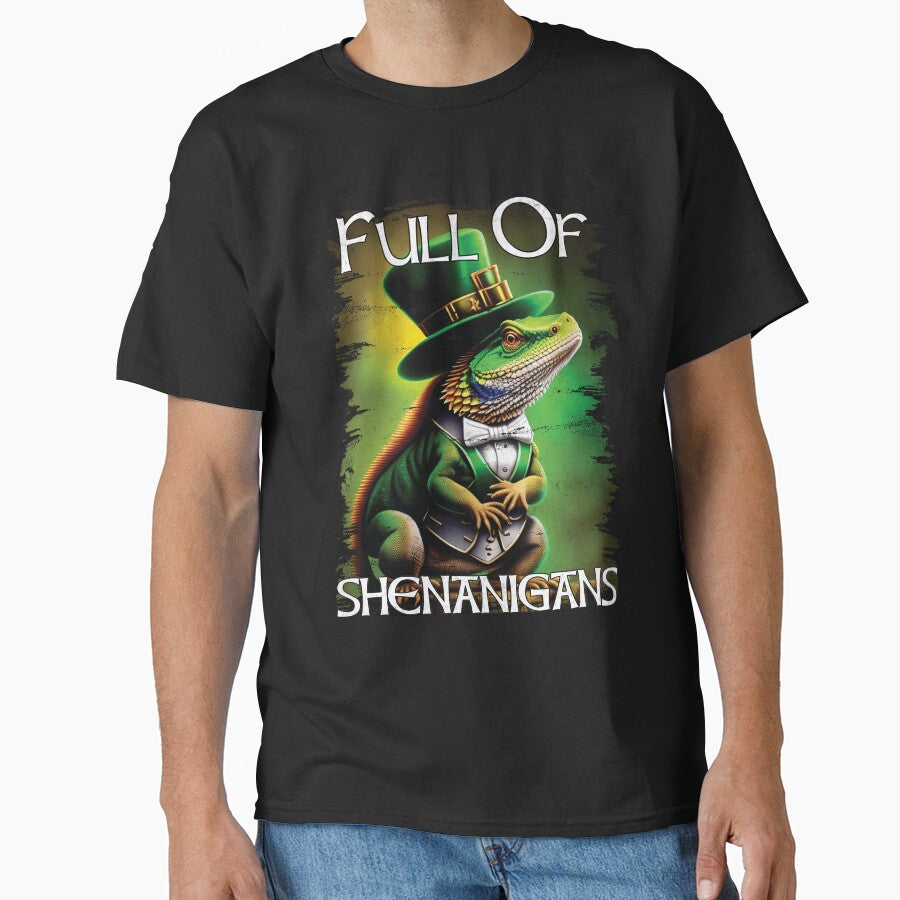 Full of Shenanigans Funny Bearded Dragon St Patrick's Day by Trendy Valley T-Shirts, Hoodie, Sweatshirt (Image 1)