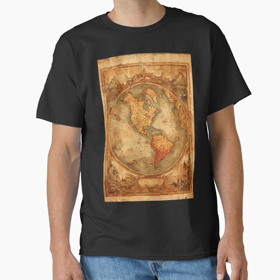 Old World Antique Map Light Academia by bapupa T-Shirts, Hoodie, Sweatshirt | BlankRebels.com (Image 1)