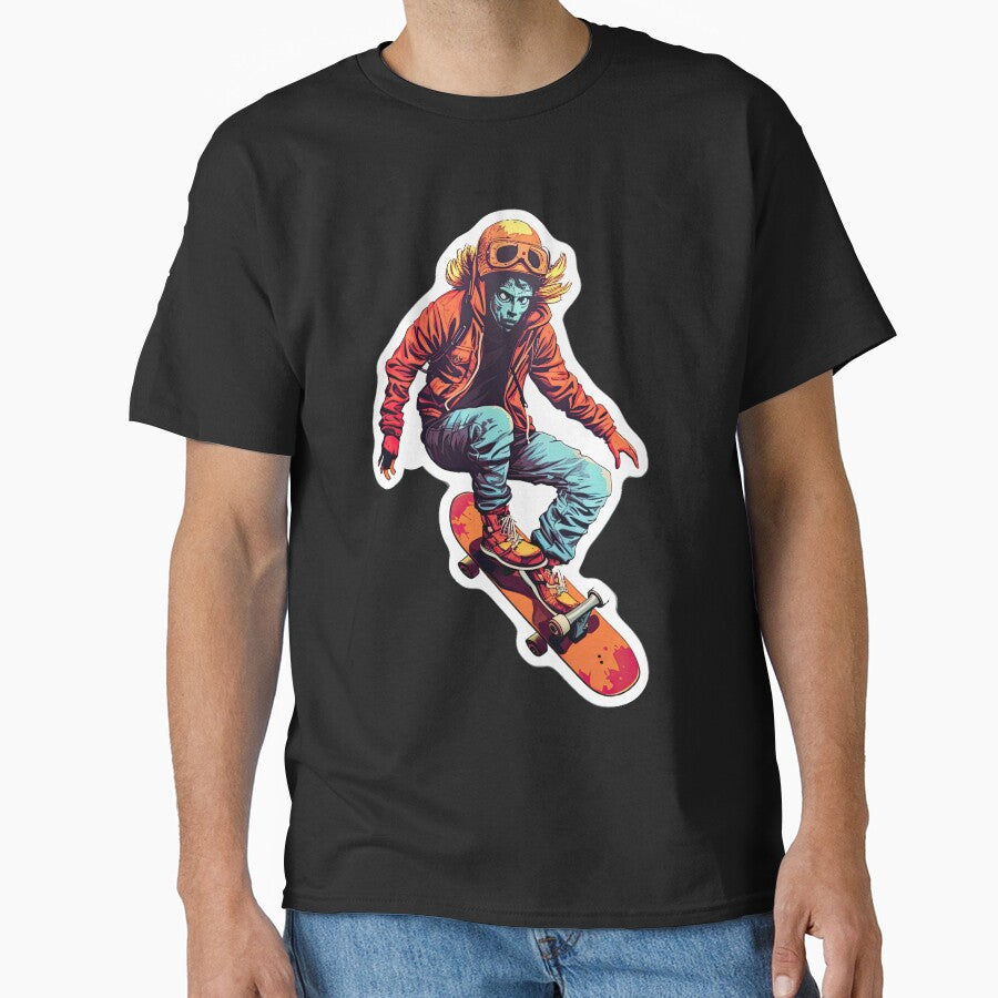 sports girl on a skateboard by abmkf T-Shirts, Hoodie, Sweatshirt | BlankRebels.com (Image 1)