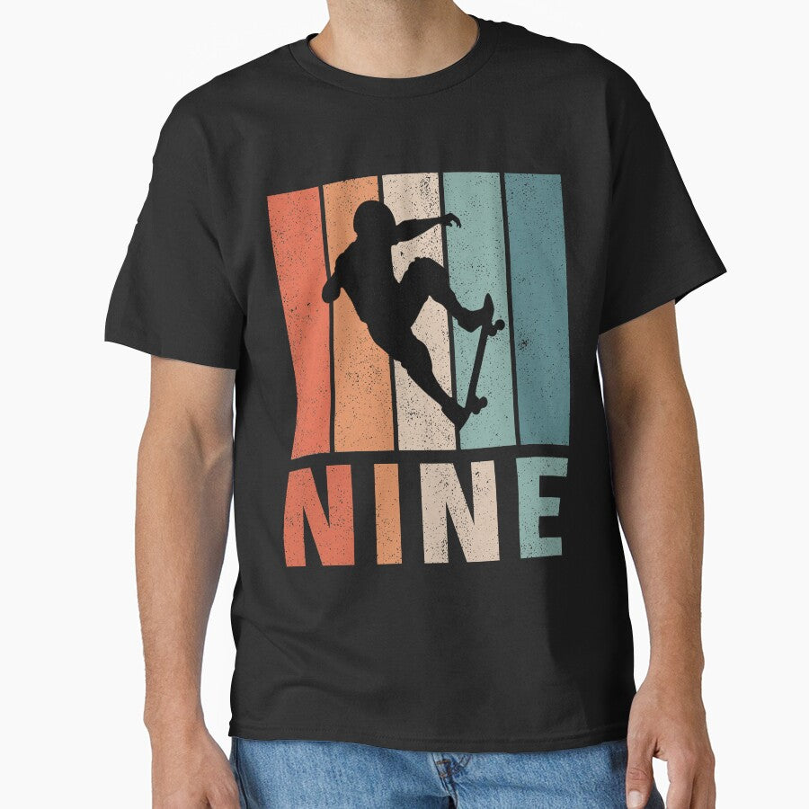 9th Birthday Skateboard Retro 9 Years Old by RetroStyle247 T-Shirts, Hoodie, Sweatshirt | BlankRebels.com (Image 1)