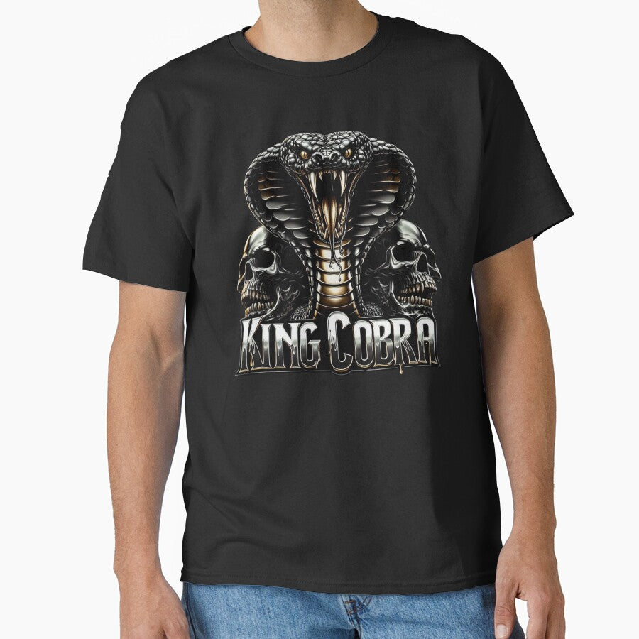 King Cobra Skull Reign – Skulls Metal Artwork by DeimosArtIntl T-Shirts, Hoodie, Sweatshirt | BlankRebels.com (Image 1)