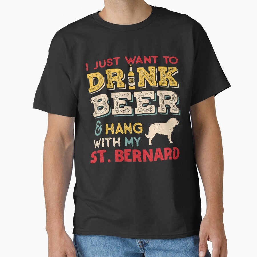 St Benard Dog Dad Beer Lover by rafaeltto T-Shirts, Hoodie, Sweatshirt | BlankRebels.com (Image 1)