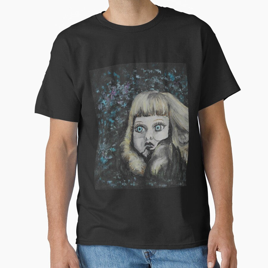 Flower Girl - floral painting of doll girl by DelilahArts T-Shirts, Hoodie, Sweatshirt | BlankRebels.com (Image 1)