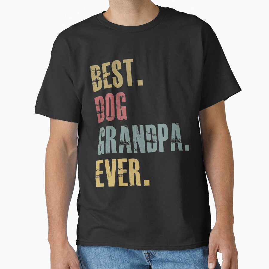 Best Dog Grandpa Ever Funny Cool by hasanmasud T-Shirts, Hoodie, Sweatshirt | BlankRebels.com (Image 1)