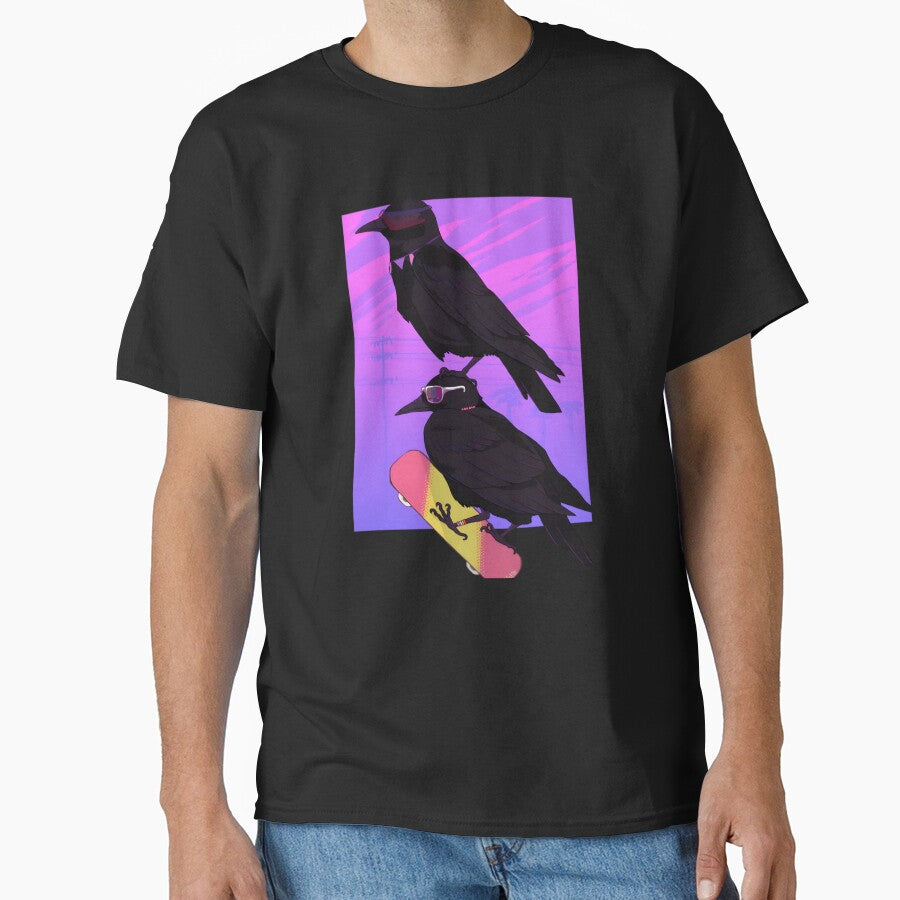 Vaporwave Japanese Raven Black Crow Skater by lsafbwqkkjo68 T-Shirts, Hoodie, Sweatshirt | BlankRebels.com (Image 1)