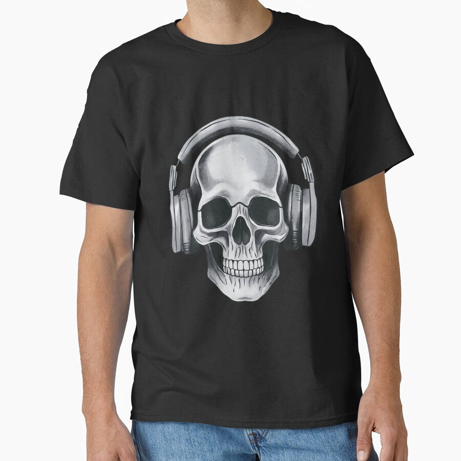 Human skull dj music by AngeMNunez T-Shirts, Hoodie, Sweatshirt | BlankRebels.com (Image 1)