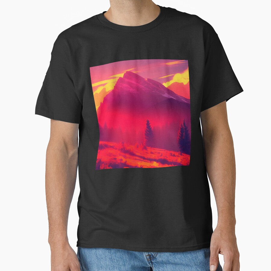 Minimalist Landscape Mountain Valley: A Stunning Addition to Your Home Decor by supeart T-Shirts, Hoodie,... (Image 1)