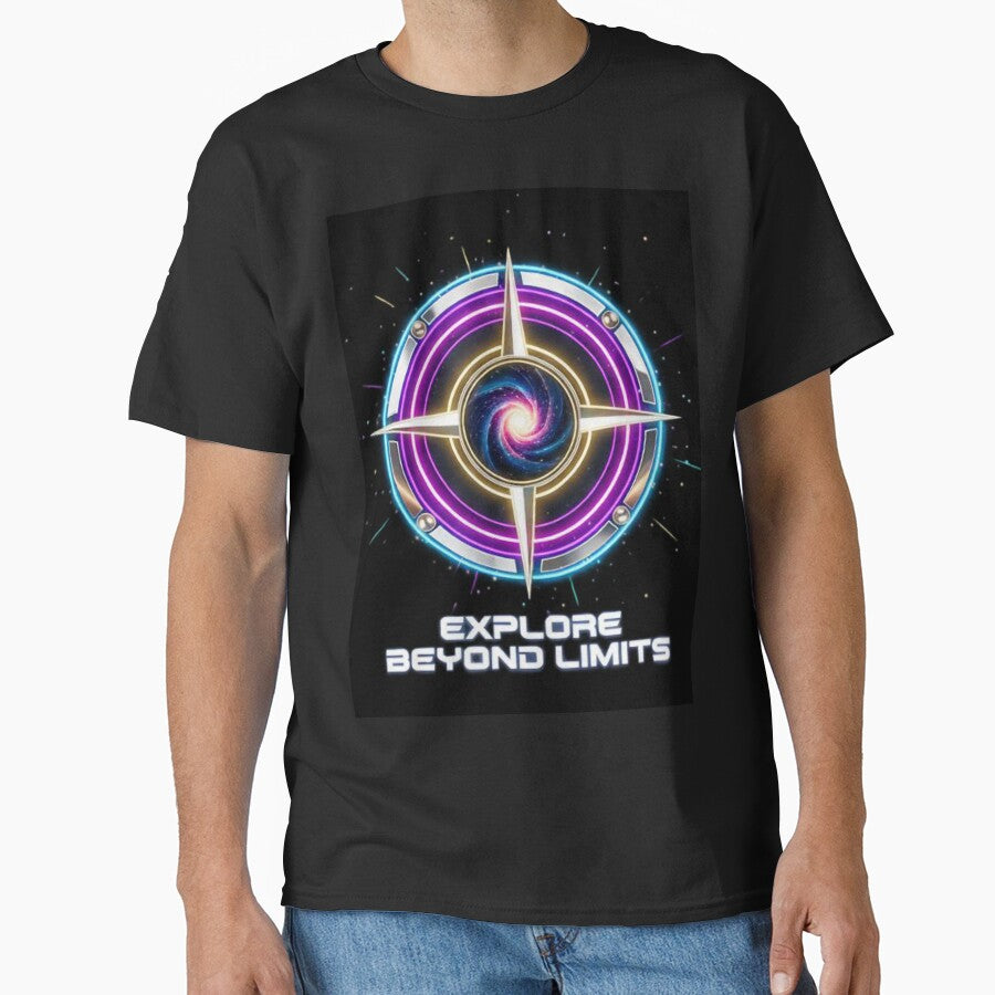 Cosmic Explorer Emblem – Vibrant Sci-Fi Navigation Design by Nuve-ra T-Shirts, Hoodie, Sweatshirt | BlankRebels.com (Image 1)