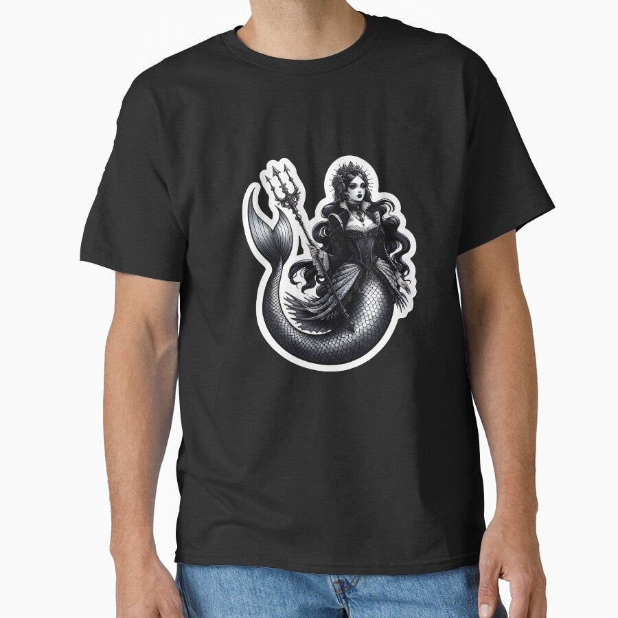 Gothic Mermaid with a Trident by Truck Stop One T-Shirts, Hoodie, Sweatshirt | BlankRebels.com (Image 1)