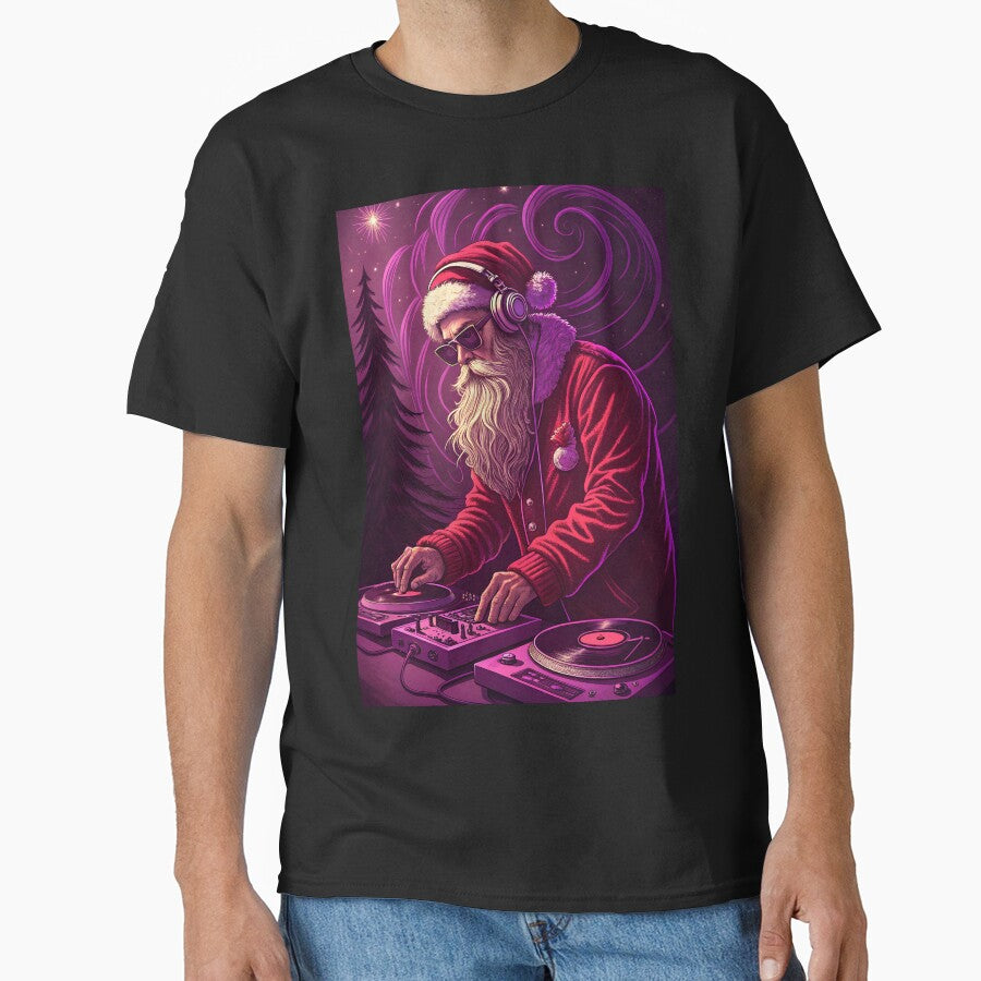 Violet Party with DJ Santa by AhArtMe T-Shirts, Hoodie, Sweatshirt | BlankRebels.com (Image 1)