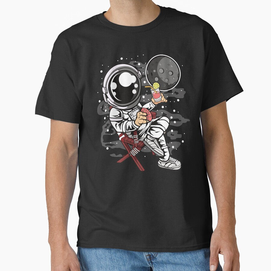 Astronaut Holiday Relaxing - Funny Outer Space Lovers by Desteroids T-Shirts, Hoodie, Sweatshirt | BlankRebels.com (Image 1)