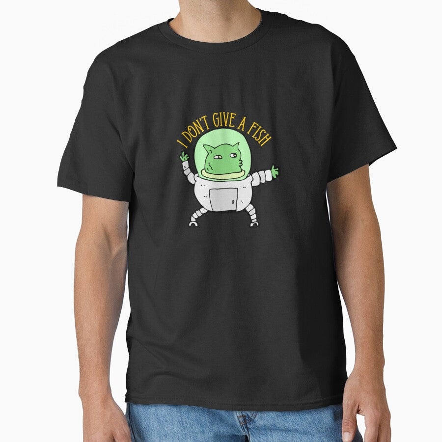 I Don’t Give a Fish Funny Introverts Typography Quote by thedazzlingmonk T-Shirts, Hoodie, Sweatshirt (Image 1)