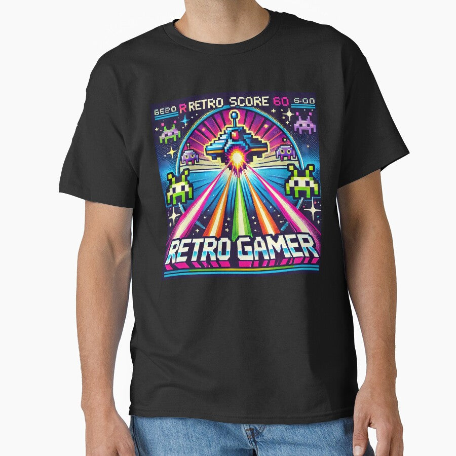 Retro Gamer Alien Blaster Showdown T-Shirts, Hoodie, Sweatshirt