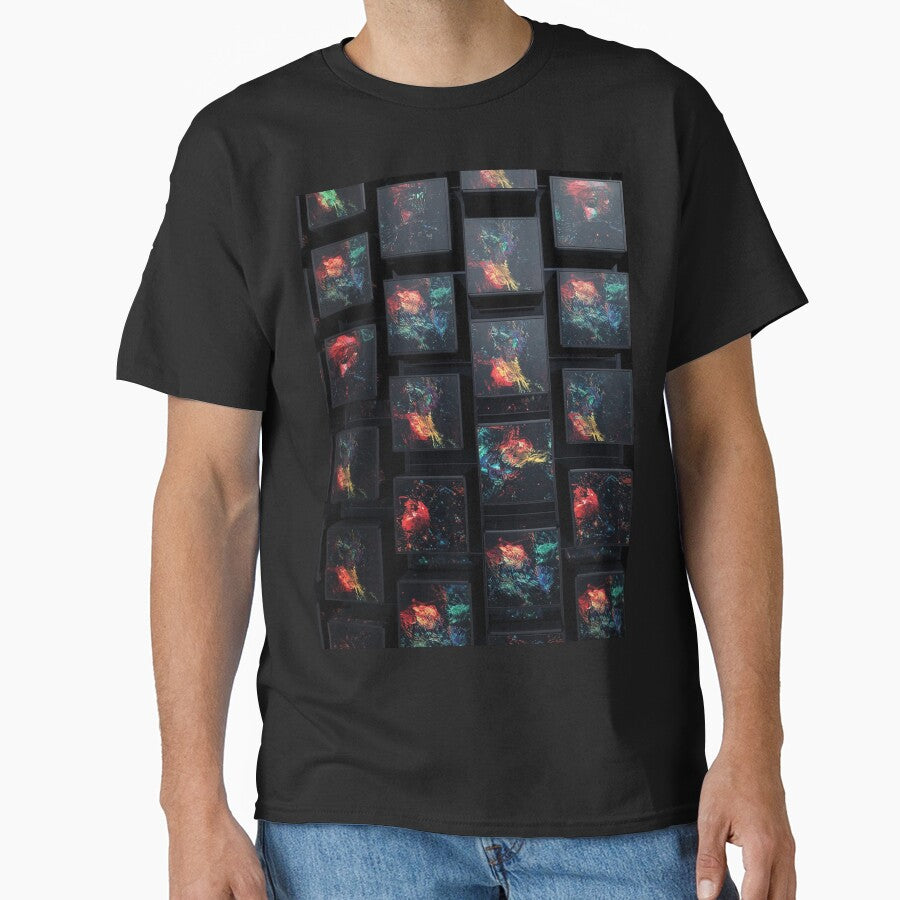 Cosmic Cube Flow – Futuristic Geometry with Neon Galaxy Energy by PixelVibe782 T-Shirts, Hoodie, Sweatshirt (Image 1)