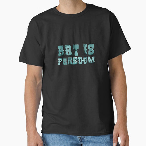 'Art is Freedom' 3D halftone typography by trepiu T-Shirts, Hoodie, Sweatshirt | BlankRebels.com (Image 1)