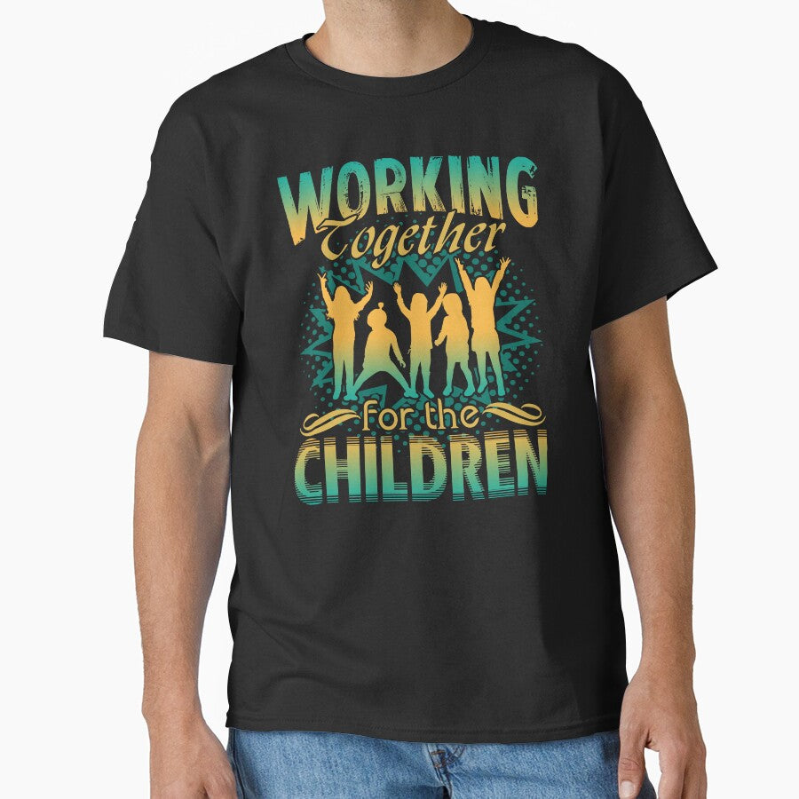 Teacher - Working Together For Children by UnknownArtistt T-Shirts, Hoodie, Sweatshirt | BlankRebels.com (Image 1)