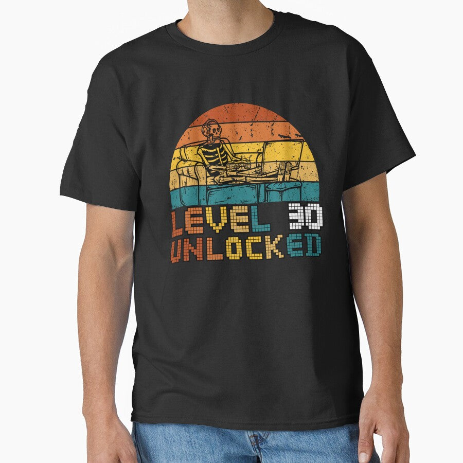 Gaming Vintage 30th Birthday Gift 30 Year Old Men Women Gamer Classic Funny T-Shirt by OldSkullDesigns Hoodie,... (Image 1)