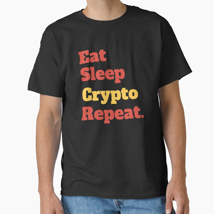 Copy of Eat Sleep Crypto Repeat | Funny Quote by Cardinal Designs T-Shirts, Hoodie, Sweatshirt | BlankRebels.com (Image 1)