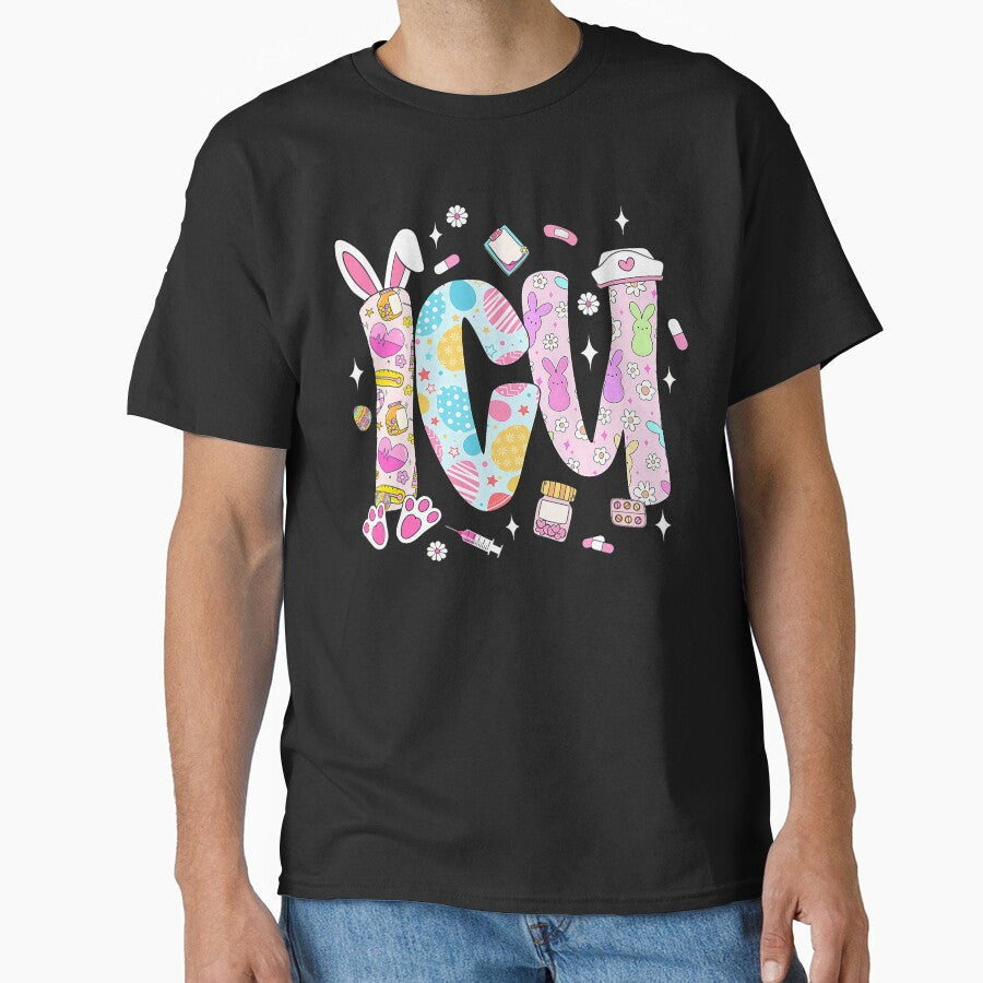 Cute Nurse Easter Bunny Ears ICU RN Nursing Squad Medical by laurelrhodes T-Shirts, Hoodie, Sweatshirt (Image 1)