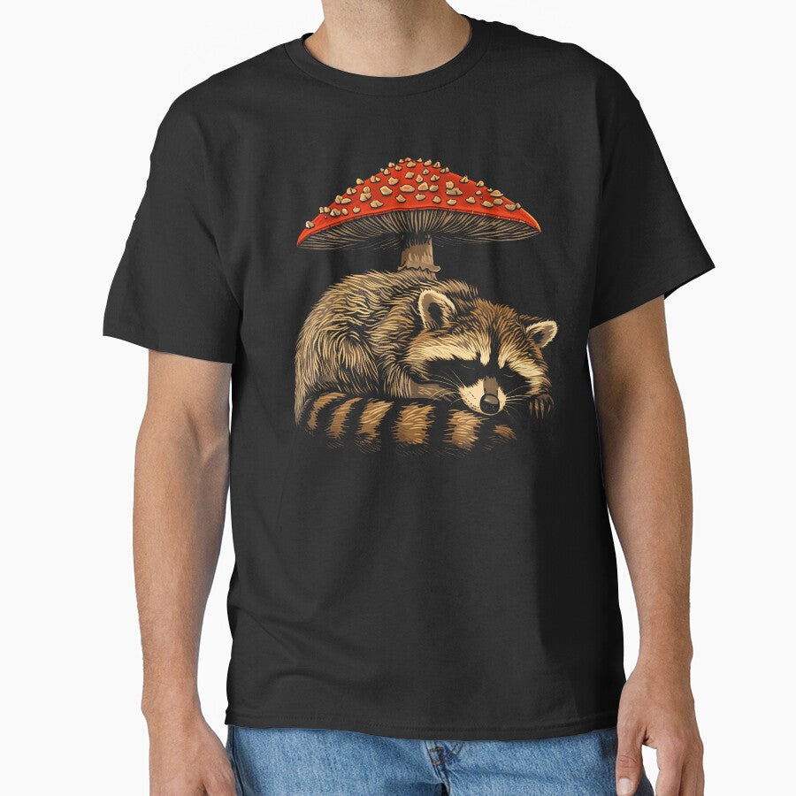 Raccoon Opossum Under The Mushroom by DianaEsther1 T-Shirts, Hoodie, Sweatshirt | BlankRebels.com (Image 1)