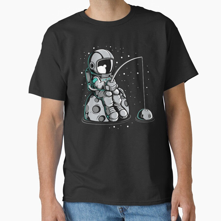 Astronaut Fishing - Funny Outer Space Lovers by Desteroids T-Shirts, Hoodie, Sweatshirt | BlankRebels.com (Image 1)