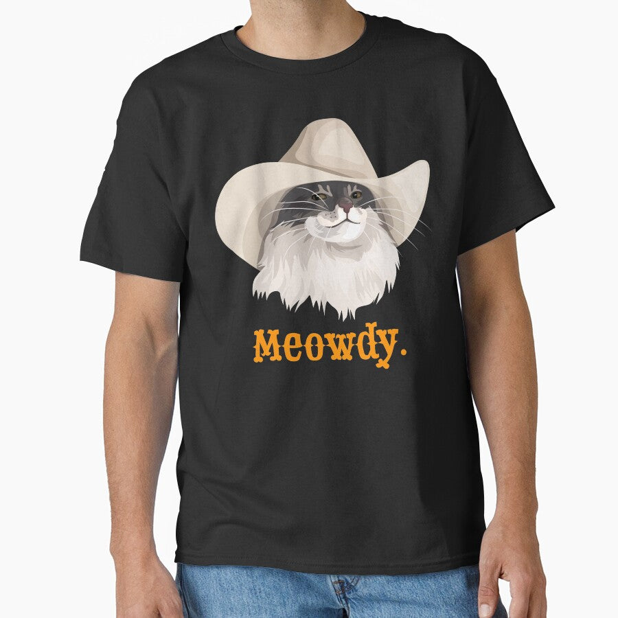 Meowdy Cat Wearing a Cowboy Hat Meme by CelestialHCO T-Shirts, Hoodie, Sweatshirt | BlankRebels.com (Image 1)