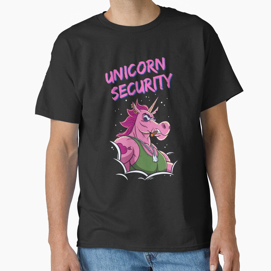 Unicorn security Shirt.Unicorn dad shirt / funny unicorn shirt / unicorn birthday. by HaychGee Hoodie, Sweatshirt (Image 1)