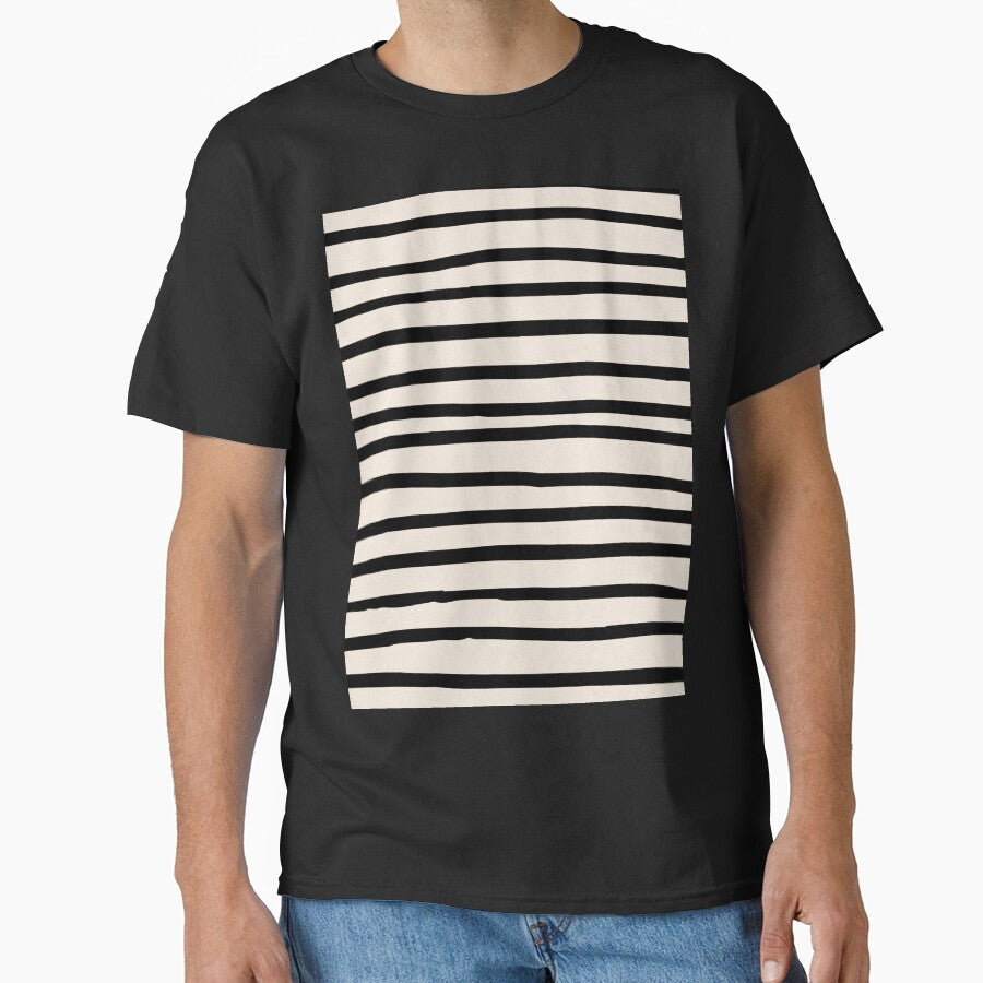Beige Boho  Abstract Mudcloth Lines Pattern by zedonee T-Shirts, Hoodie, Sweatshirt | BlankRebels.com (Image 1)
