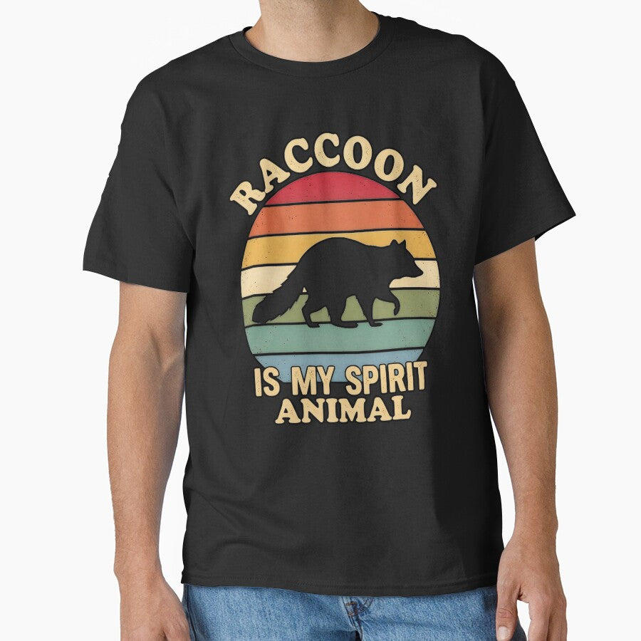 Raccoon is my Spirit Animal - Vintage by emilydabblese T-Shirts, Hoodie, Sweatshirt | BlankRebels.com (Image 1)