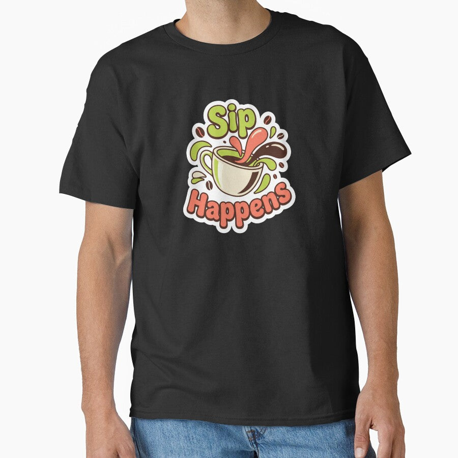 Sip Happens Colorful Coffee Splash by Sketchlegacy