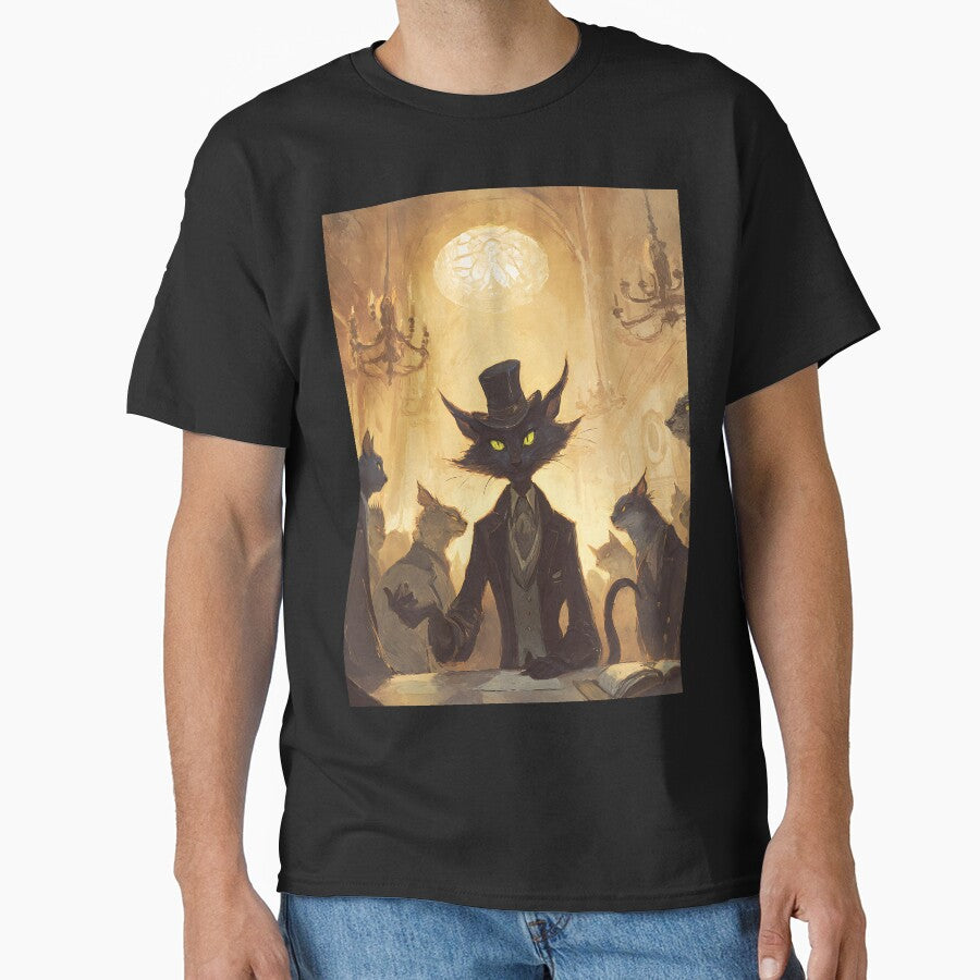 Dark Academia Art: Cat's Philosophy Class by bapupa T-Shirts, Hoodie, Sweatshirt | BlankRebels.com (Image 1)