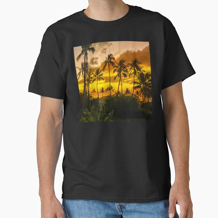 Tropical Gold and Tangerine Hawaiian Sunset Art Photo by DEC02 T-Shirts, Hoodie, Sweatshirt | BlankRebels.com (Image 1)