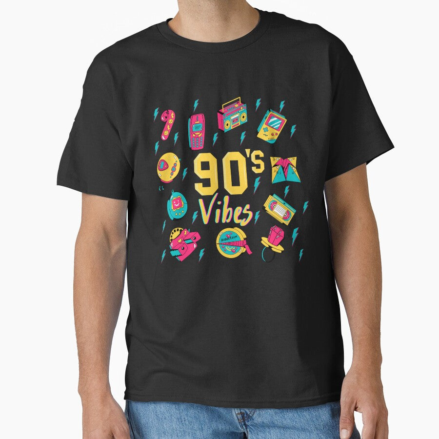 90s Vibes Retro Inspired Design by MamaNeeaDesigns T-Shirts, Hoodie, Sweatshirt | BlankRebels.com (Image 1)