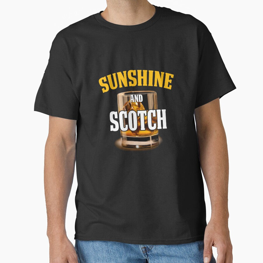 Funny Gift For Scotch Lover Sunshine and Scotch Glass by drwigglebutts T-Shirts, Hoodie, Sweatshirt (Image 1)