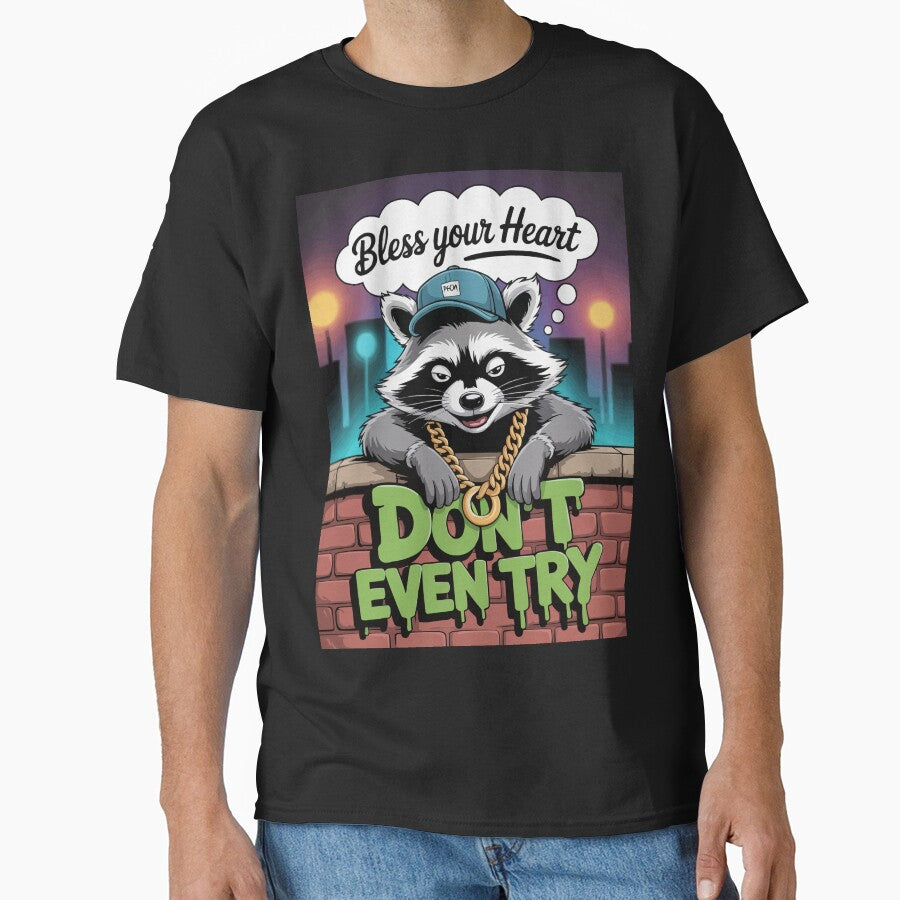 Funny Bless Your Heart Raccoon by Ketique