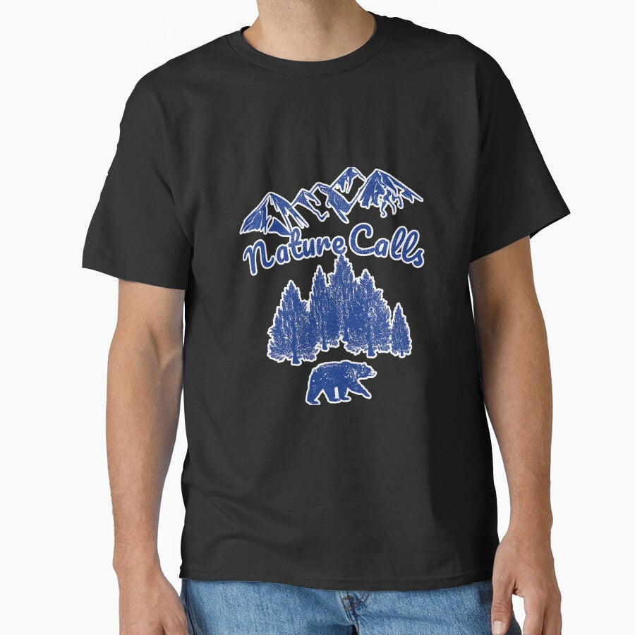 Nature Calls Mountains Trees Bear by BundlerVq T-Shirts, Hoodie, Sweatshirt | BlankRebels.com (Image 1)