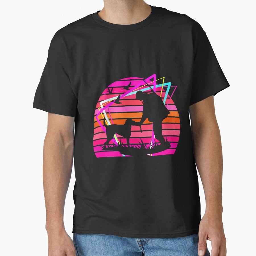 Hunting Dog Vaporwave Sunset Duck by unassertive19 T-Shirts, Hoodie, Sweatshirt | BlankRebels.com (Image 1)