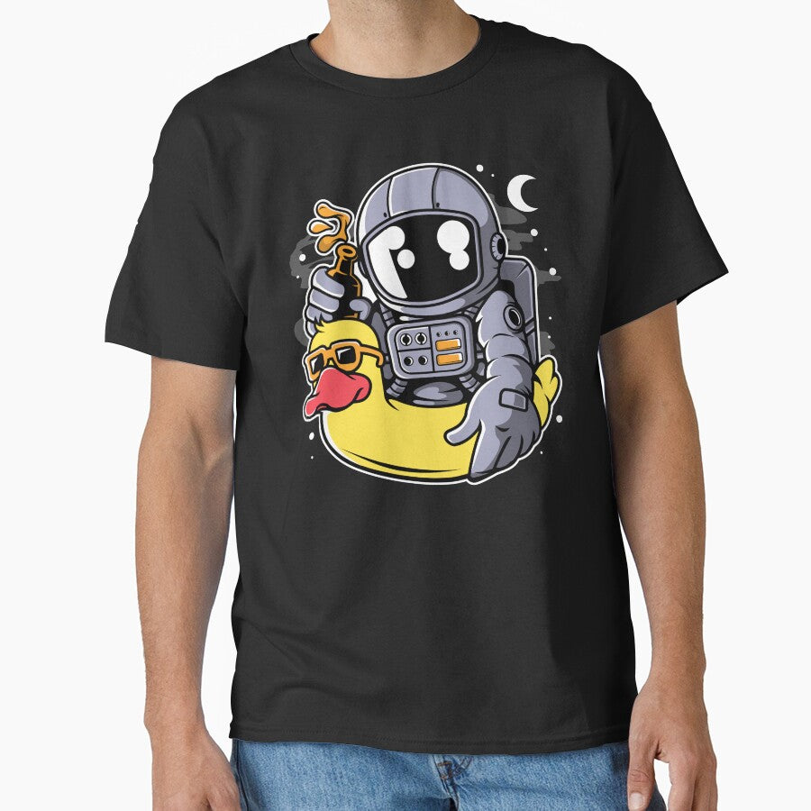Astronaut Duck Balloon - Funny Outer Space Lovers by Desteroids T-Shirts, Hoodie, Sweatshirt | BlankRebels.com (Image 1)