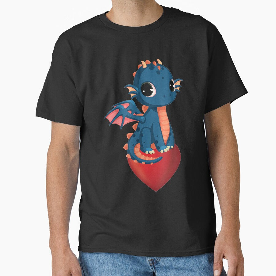 Dragon Heart Cute Cartoon Art Gift by Faulkshop2 T-Shirts, Hoodie, Sweatshirt | BlankRebels.com (Image 1)